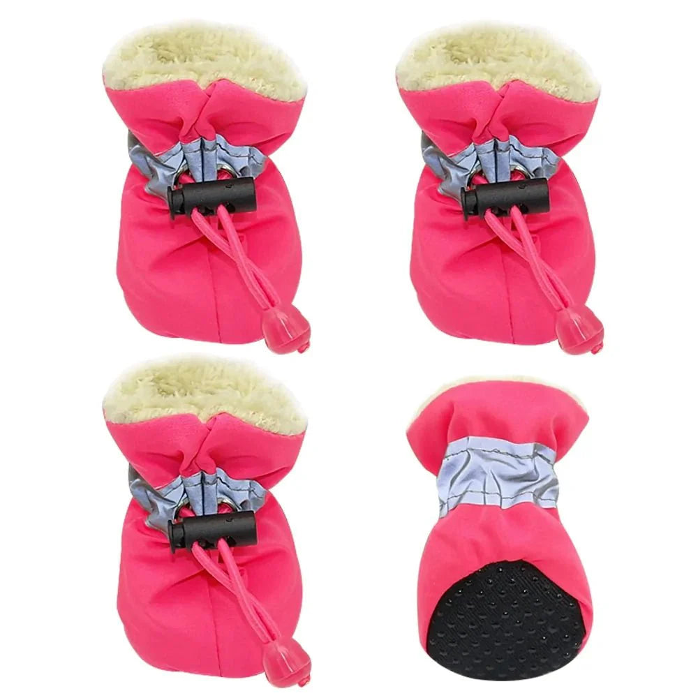 Waterproof Winter Pet Dog Shoes(4 pieces)