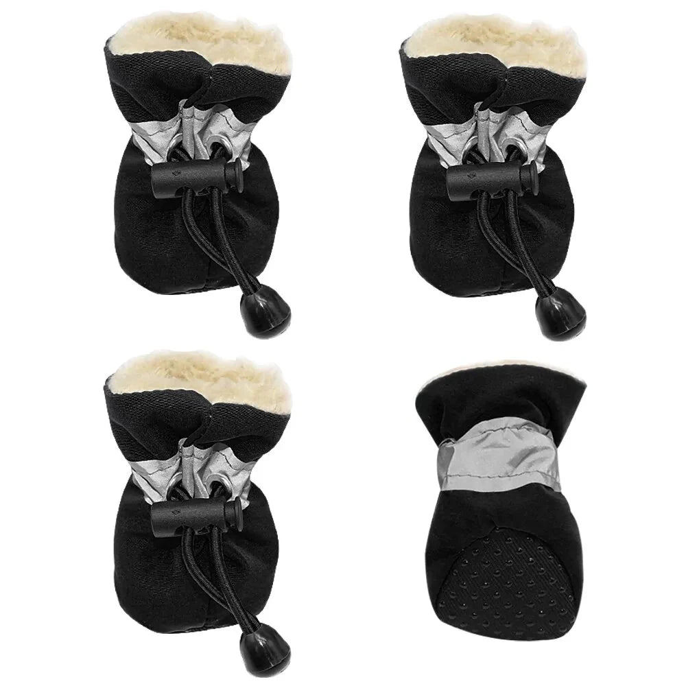 Waterproof Winter Pet Dog Shoes(4 pieces)