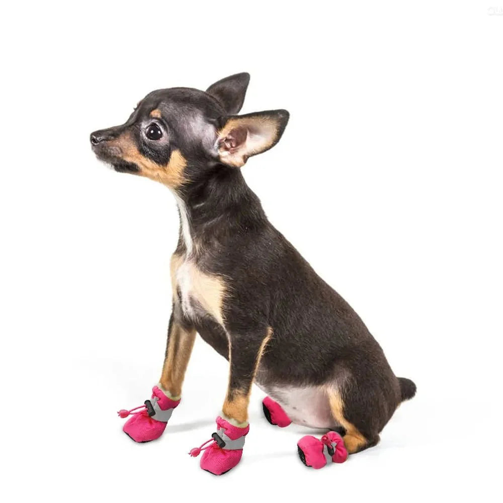 Waterproof Winter Pet Dog Shoes(4 pieces)