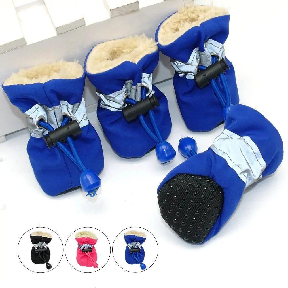 Waterproof Winter Pet Dog Shoes(4 pieces)