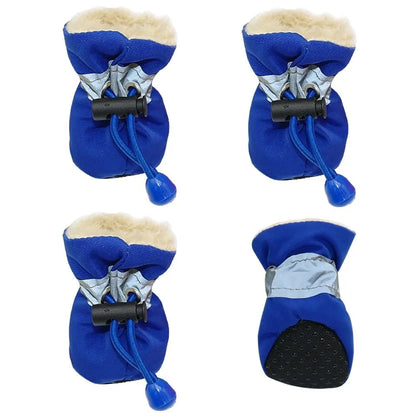 Waterproof Winter Pet Dog Shoes(4 pieces)