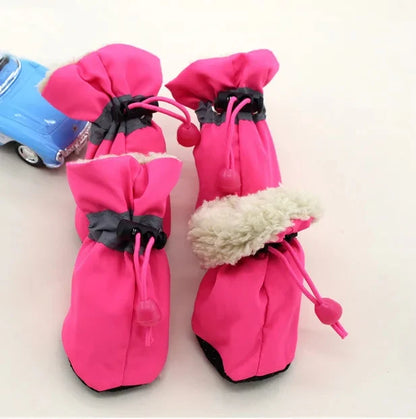 Waterproof Winter Pet Dog Shoes(4 pieces)