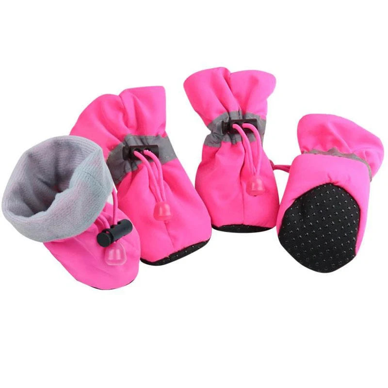 Waterproof Winter Pet Dog Shoes(4 pieces)