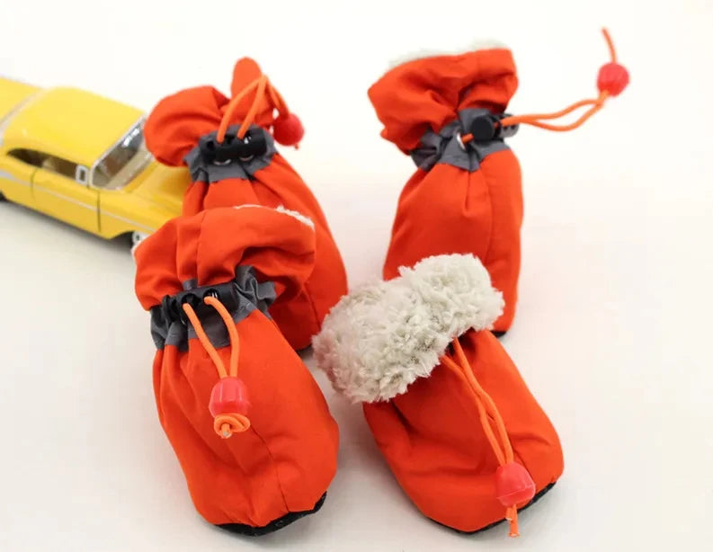 Waterproof Winter Pet Dog Shoes(4 pieces)