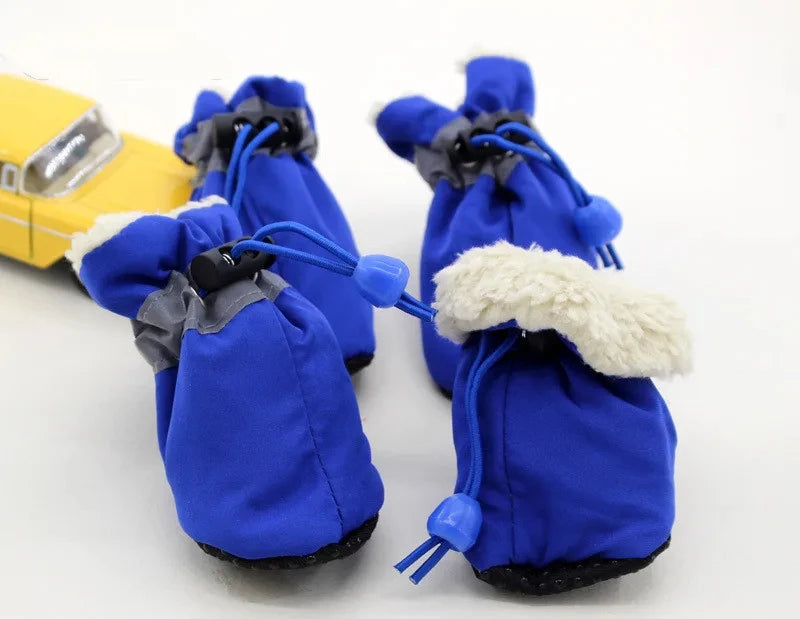 Waterproof Winter Pet Dog Shoes(4 pieces)